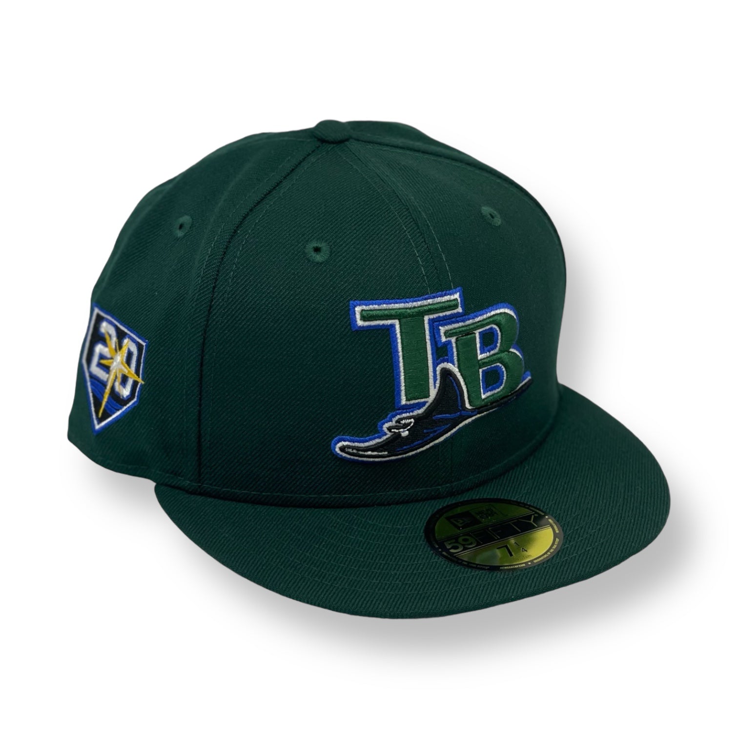 TAMPA BAY DEVIL RAYS (DK-GREEN) (20TH ANN ) NEW ERA 59FIFTY FITTED