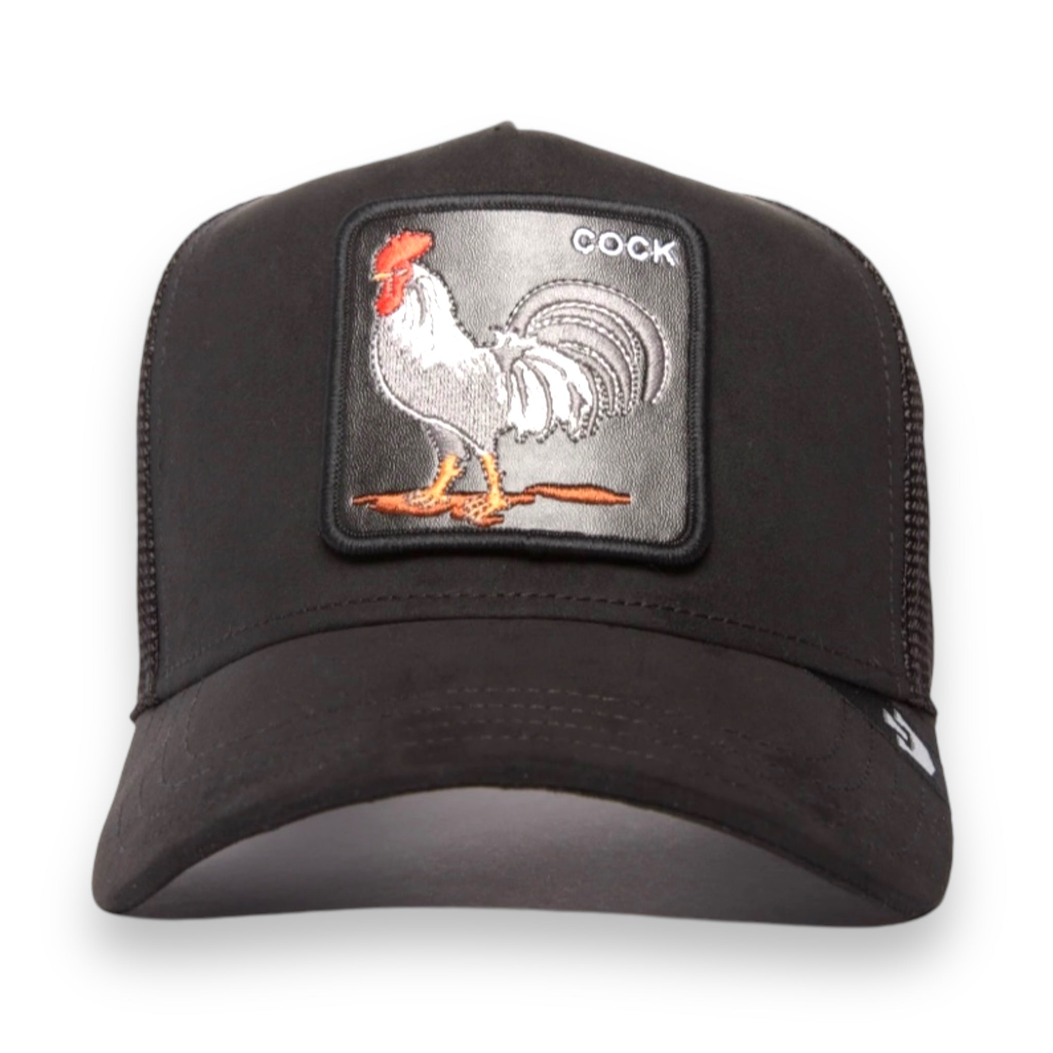 GOORIN BROS BLACK SUEDE ROOSTER ''COCK" TRUCKER SNAPBACK