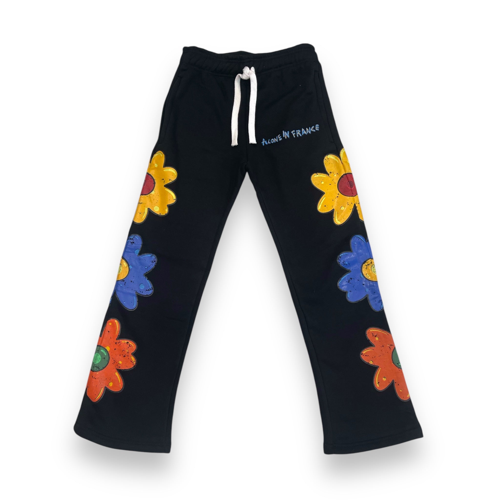 ALONE IN FRANCE "WORLD TOUR" FLARE (BLACK) JOGGER