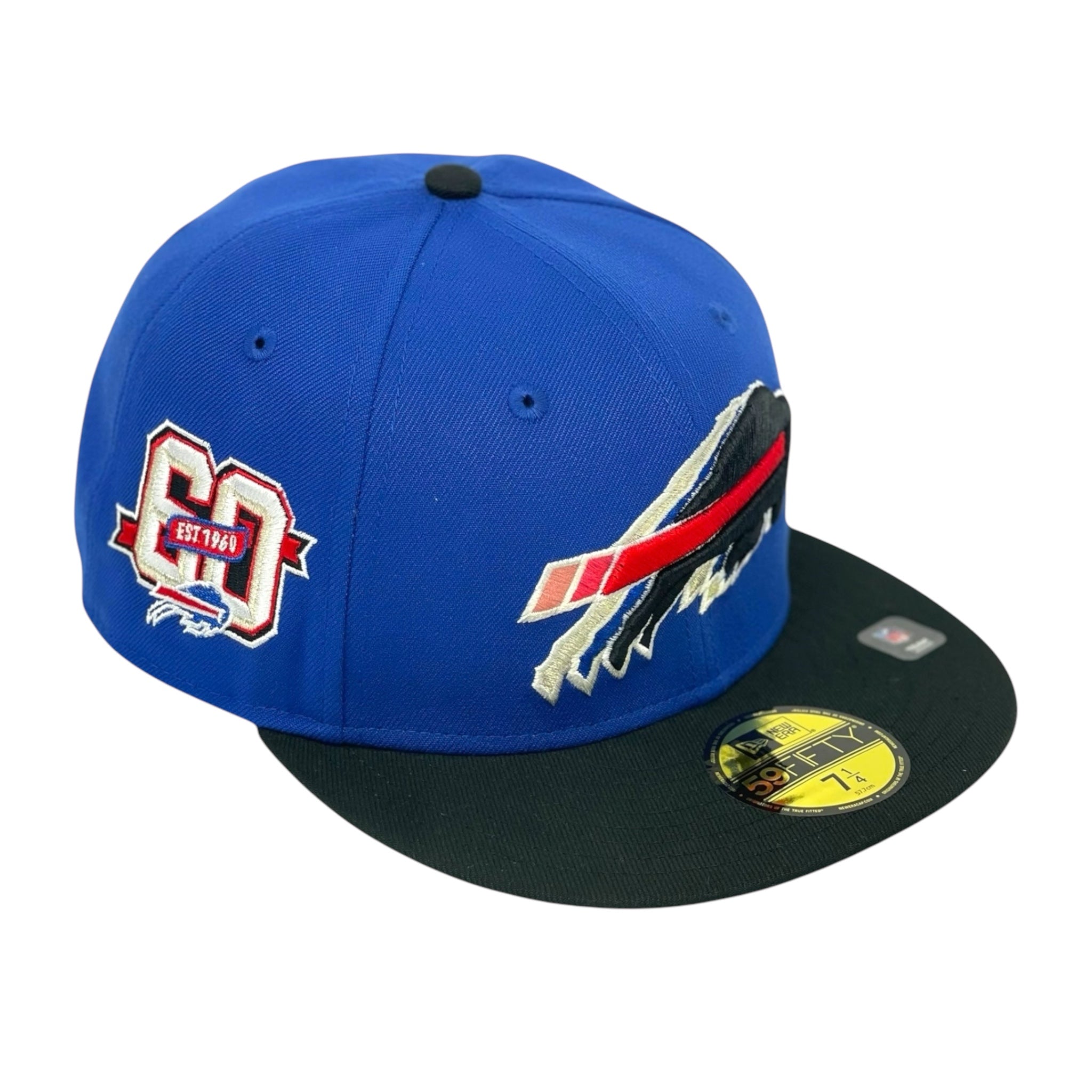 BUFFALO BILLS (ROYAL/BLACK) 60TH ANN, NEW ERA 59FIFTY FITTED