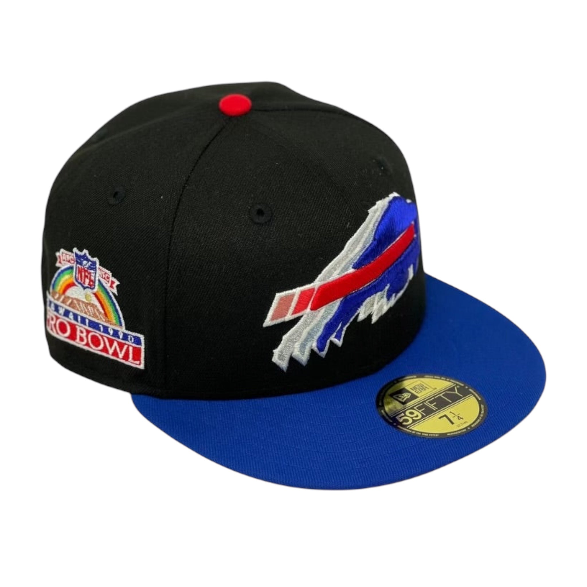 BUFFALO BILLS (BLACK/ROYAL) "1990 PRO BOWL" NEW ERA 59FIFTY FITTED (RED UNDER VIDSOR)