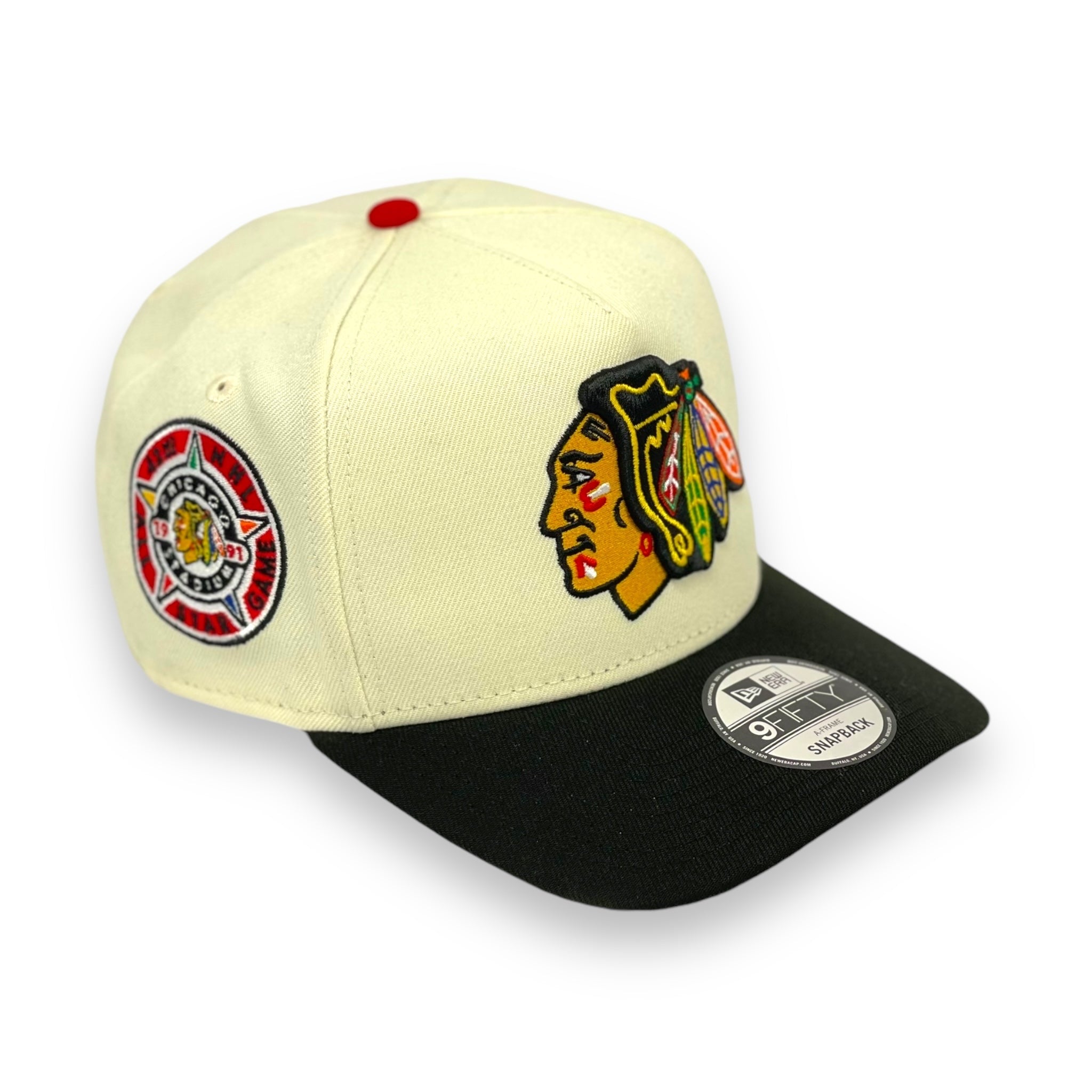 CHICAGO BLACKHAWKS (OFF-WHITE) (42ND ASG) "9FIFTY AFRAME" NEW ERA SNAPBACK