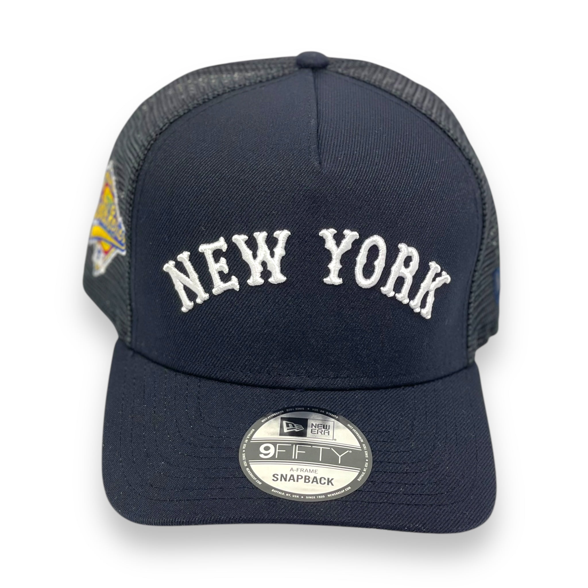 NEW YORK YANKEES (SCRIPT) (1996 WS) "9FIFTY AFRAME" TRUCKER NEW ERA SNAPBACK
