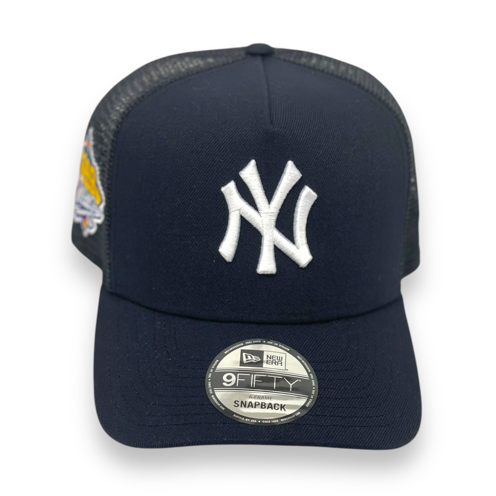 NEW YORK YANKEES (NAVY) (1999 WS) "9FIFTY AFRAME" TRUCKER NEW ERA SNAPBACK