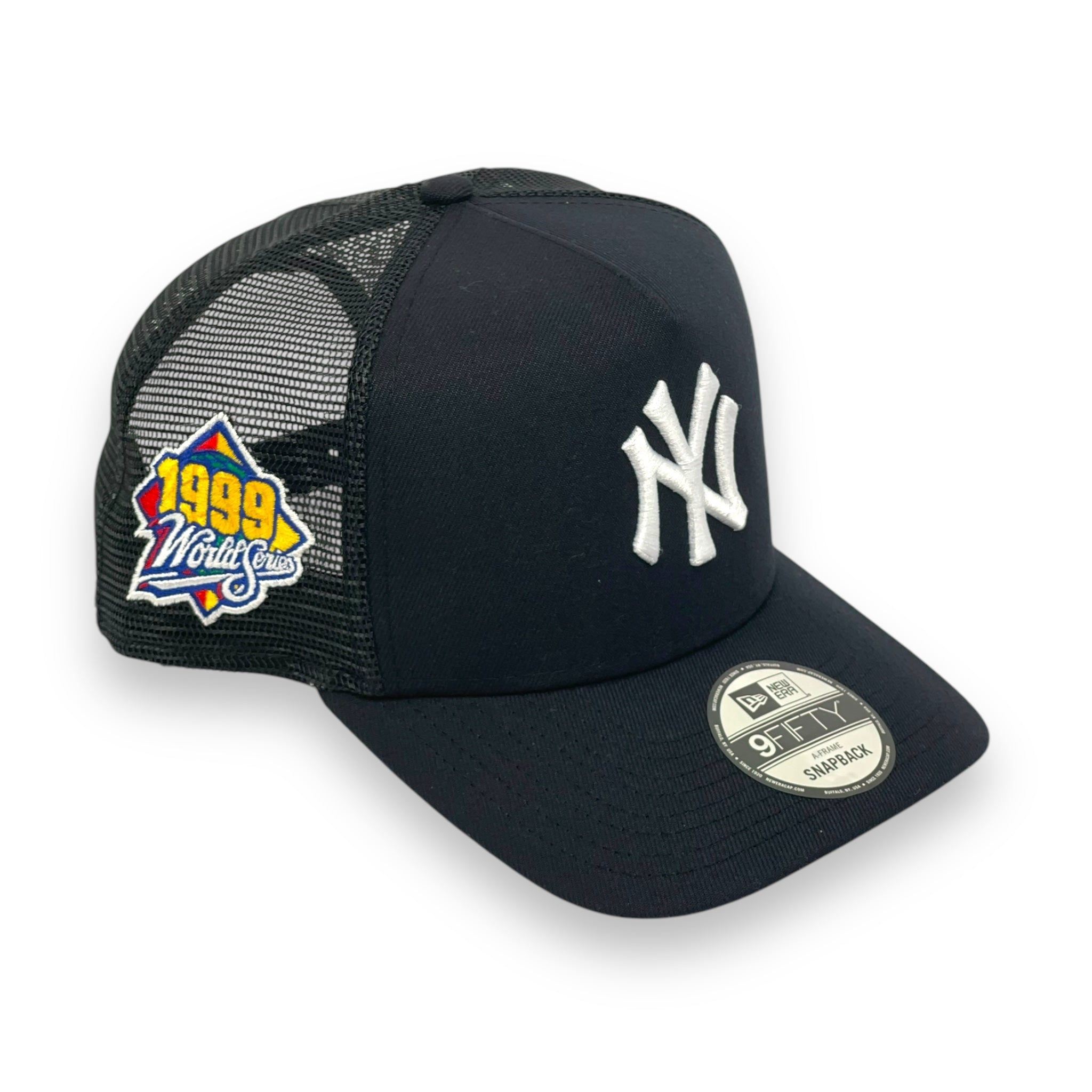 NEW YORK YANKEES (NAVY) (1999 WS) "9FIFTY AFRAME" TRUCKER NEW ERA SNAPBACK