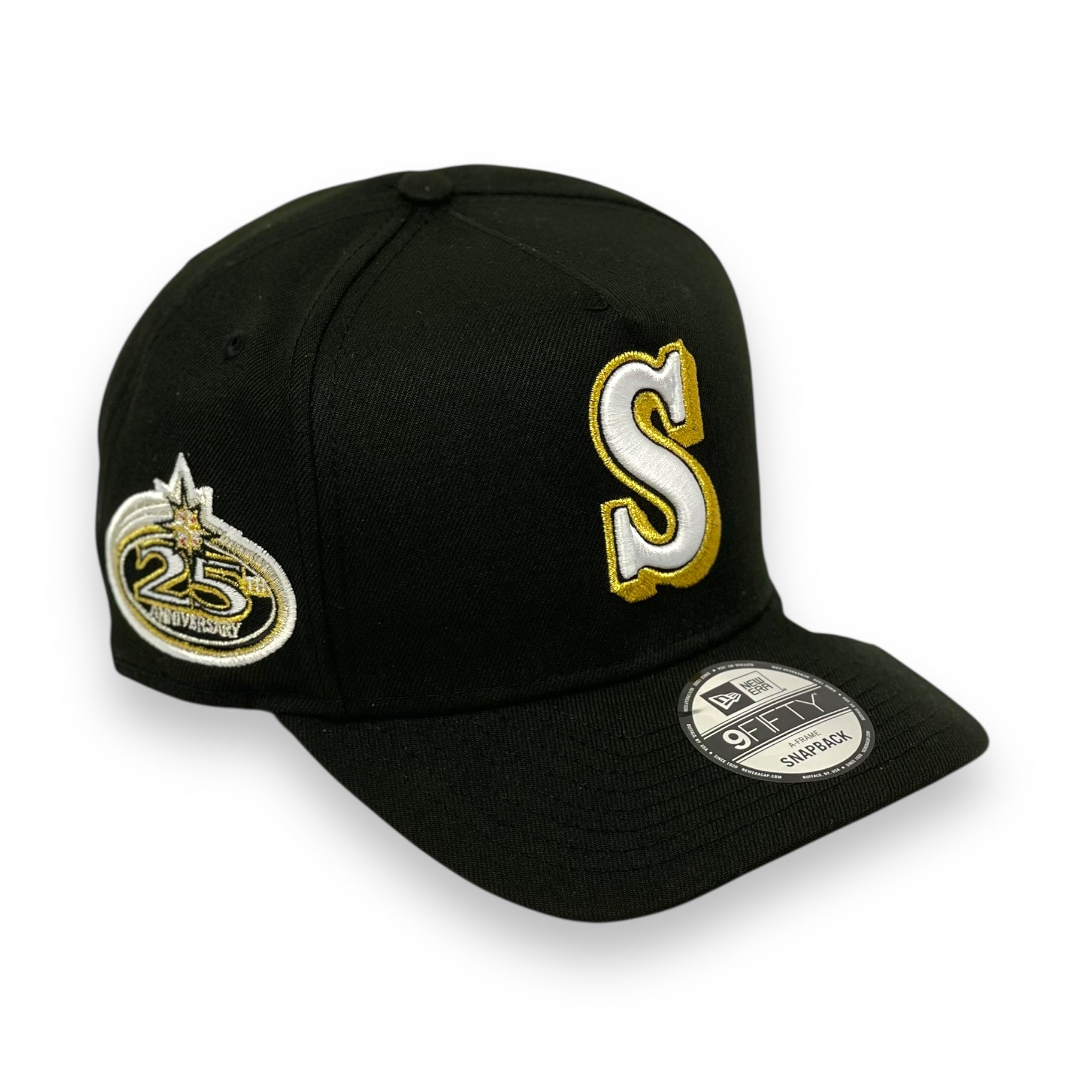 SEATTLE MARINERS (BLACK)(25TH ANN) "9FIFTY AFRAME" NEW ERA SNAPBACK