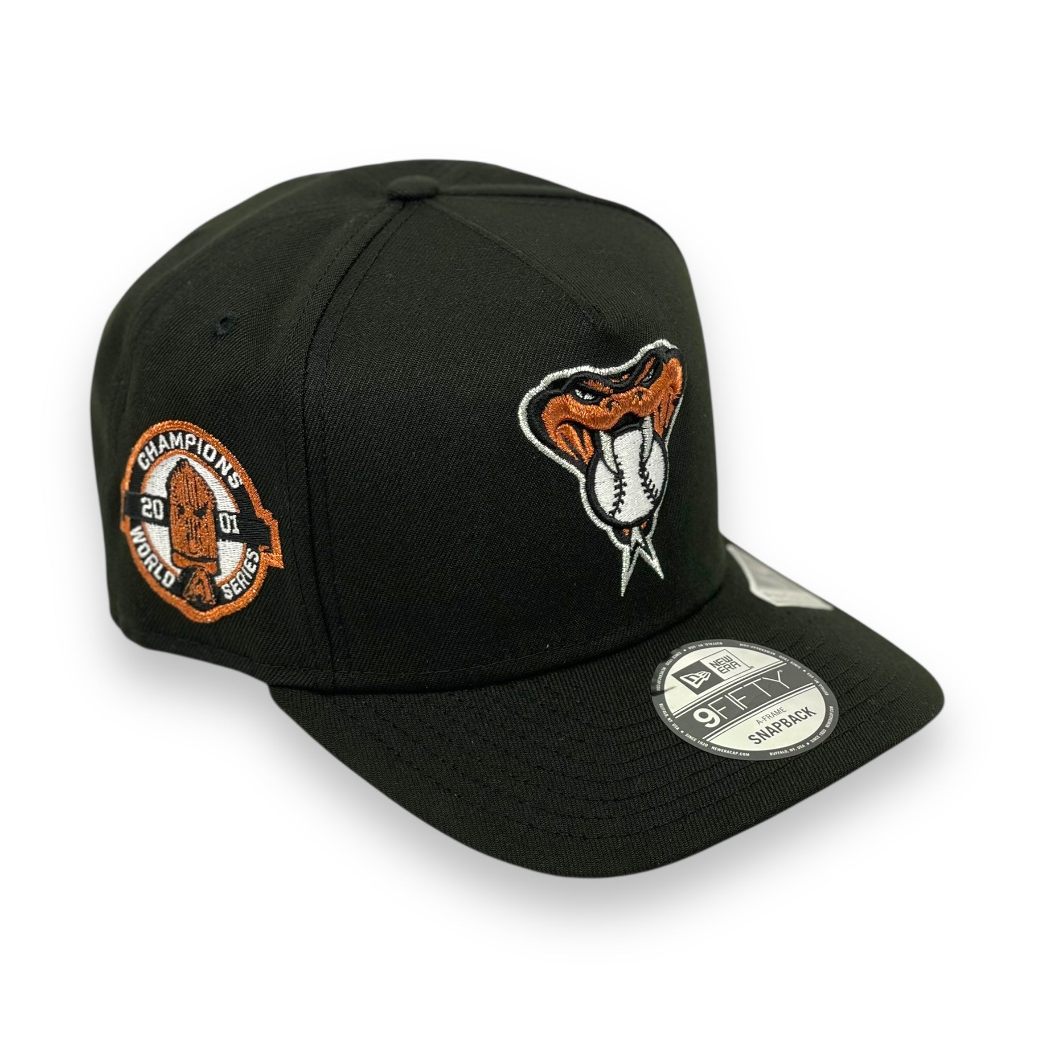ARIZONA DIAMONDBACKS (BLACK) (2001 WS CHAMPS) "9FIFTY AFRAME" NEW ERA SNAPBACK