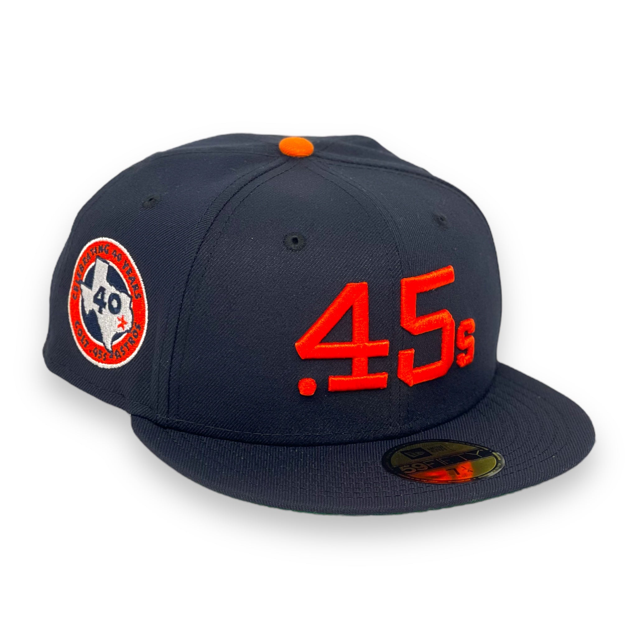 COLT 45 S NAVY 40TH ANN NEW ERA 59FIFTY FITTED GREEN UNDER VISOR