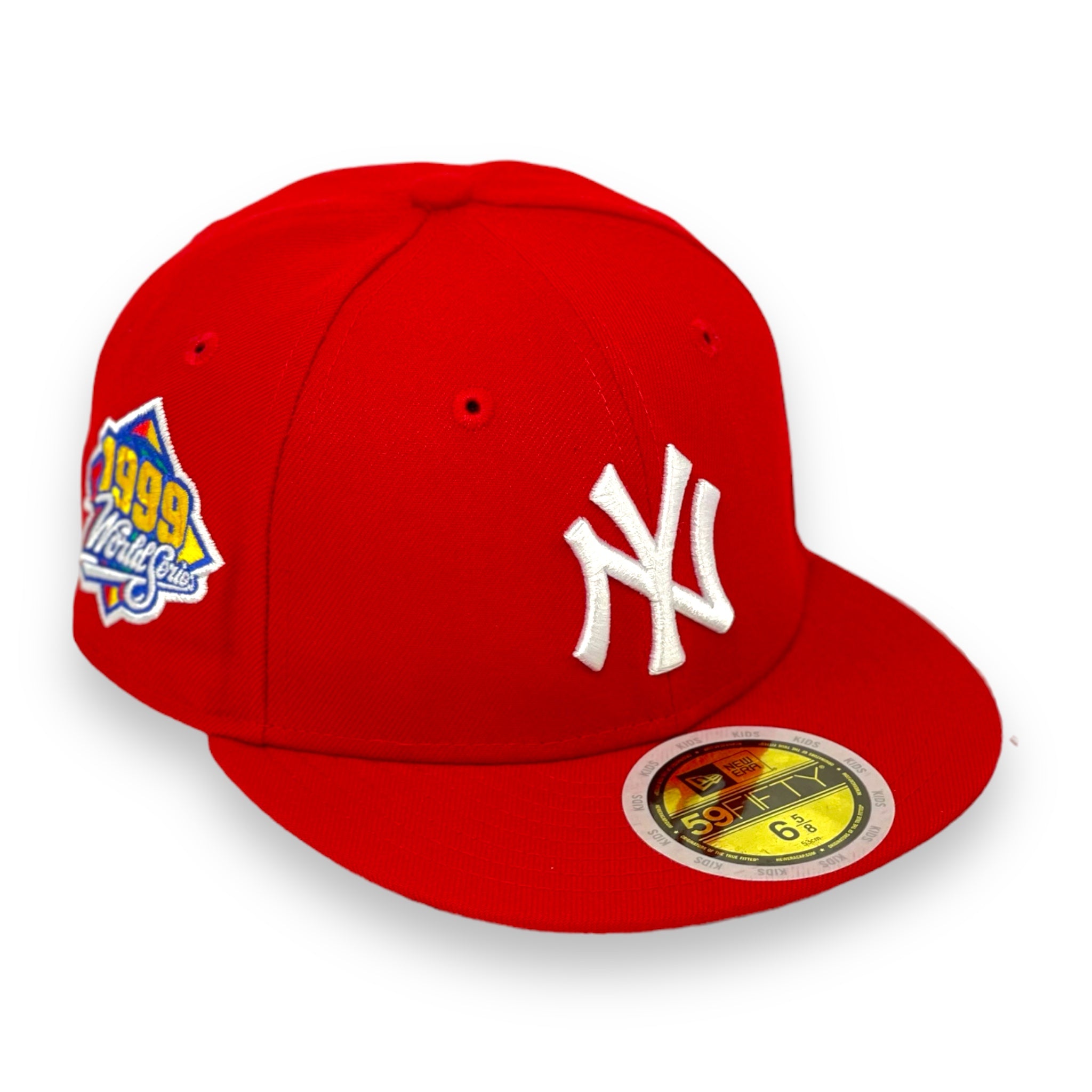KIDS- NEW YORK YANKEES (RED) (1999 WORLD SERIES) NEW ERA 59FIFTY FITTED