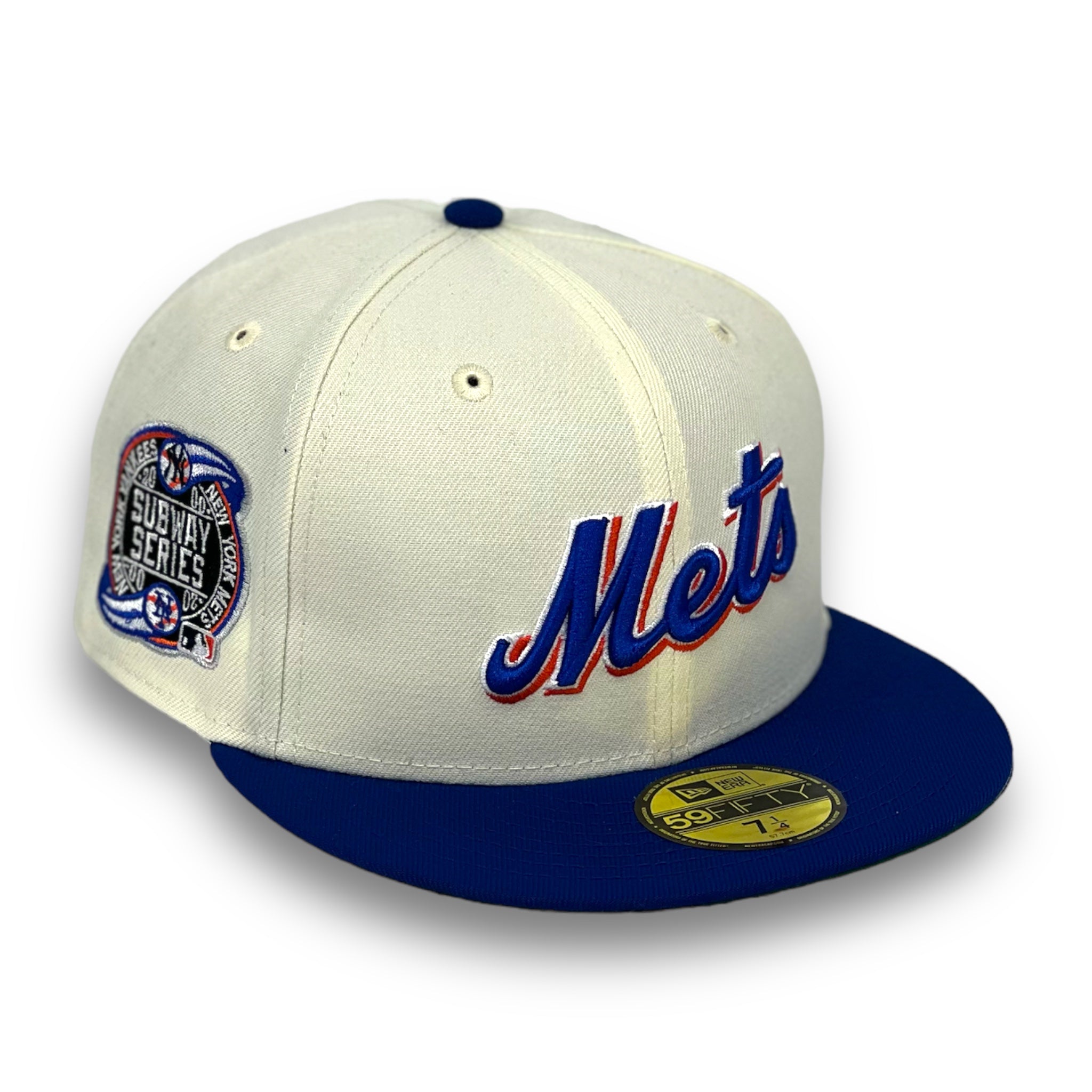 NEW YORK METS (OFF-WHITE)  (2000 SUBWAY SERIES) NEW ERA 59FIFTY FITTED (GREEN UNDER VISOR)