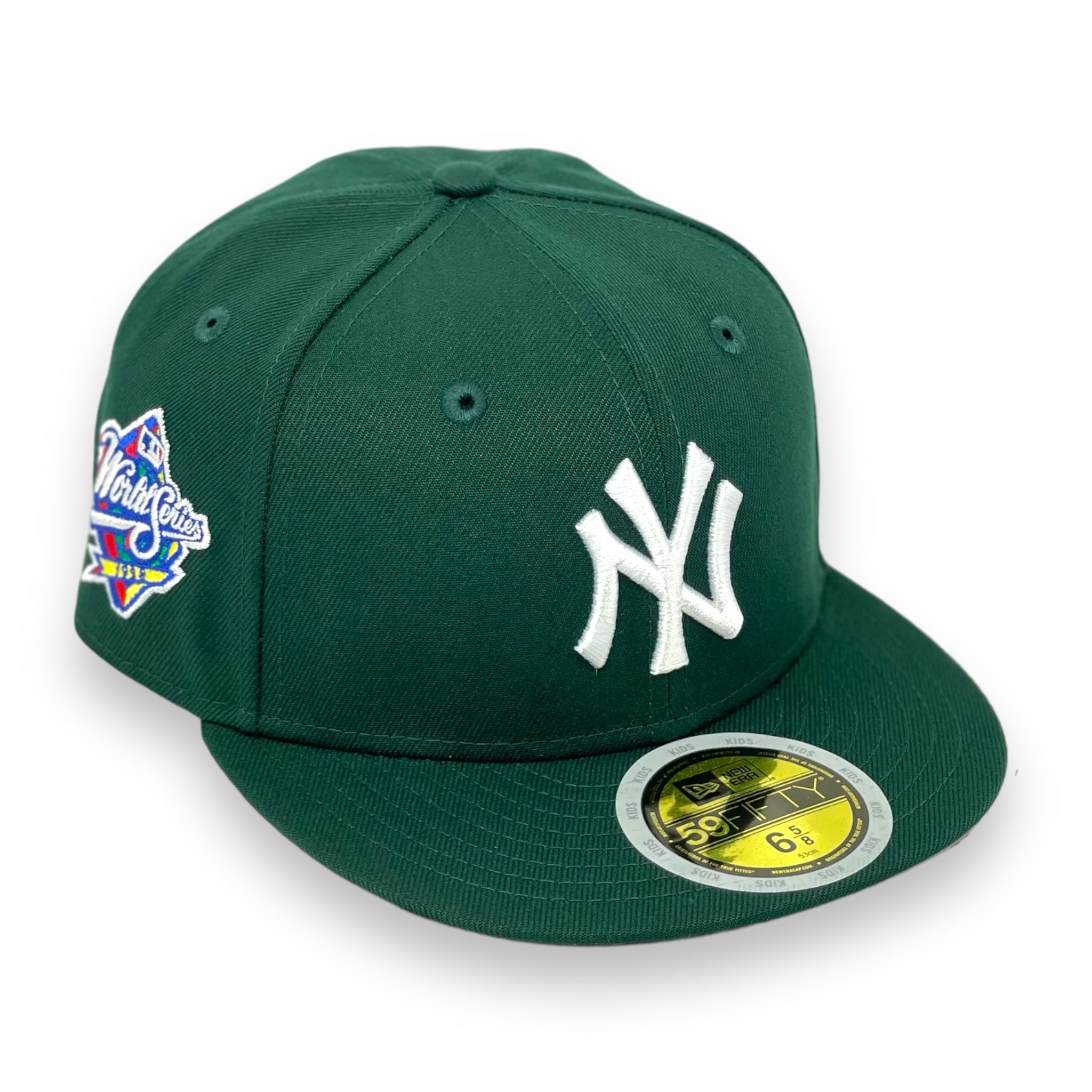 KIDS NEW YORK YANKEES GREEN 1998 WORLDSERIES NEW ERA 59FIFTY FIT 4ucaps