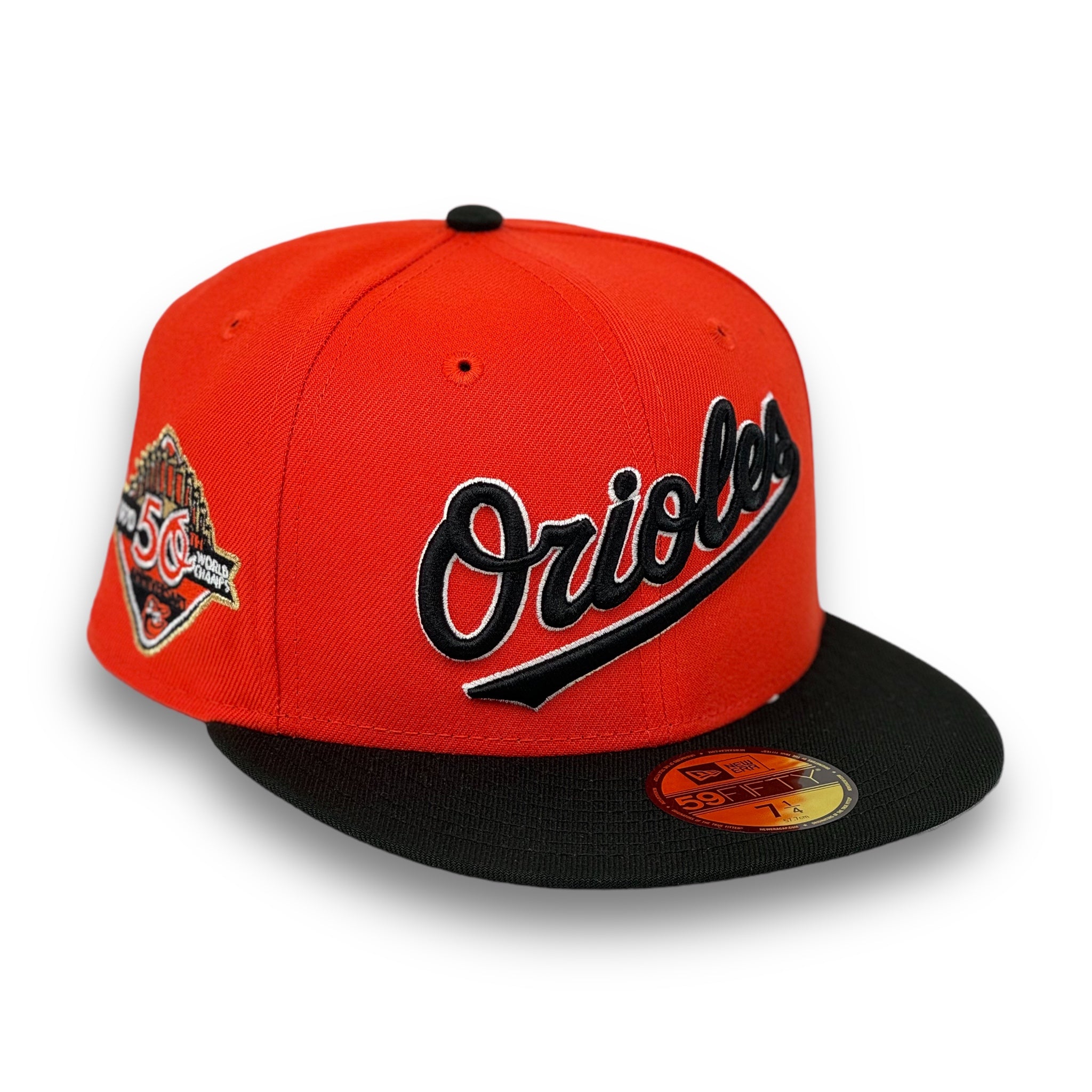 BALTIMORE ORIOLES (ORANGE) (50TH ANN) NEW ERA 59FIFTY FITTED