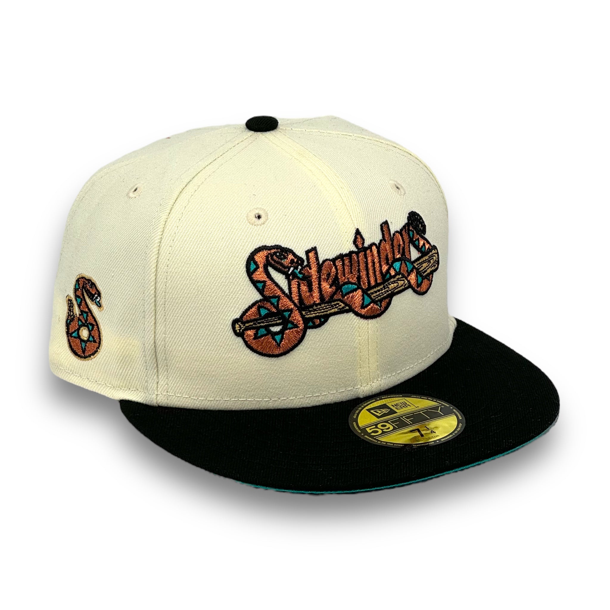 TUCSON SIDEWINDERS  (OFF-WHITE) NEW ERA 59FIFTY FITTED (TEAL UNDER VISOR)