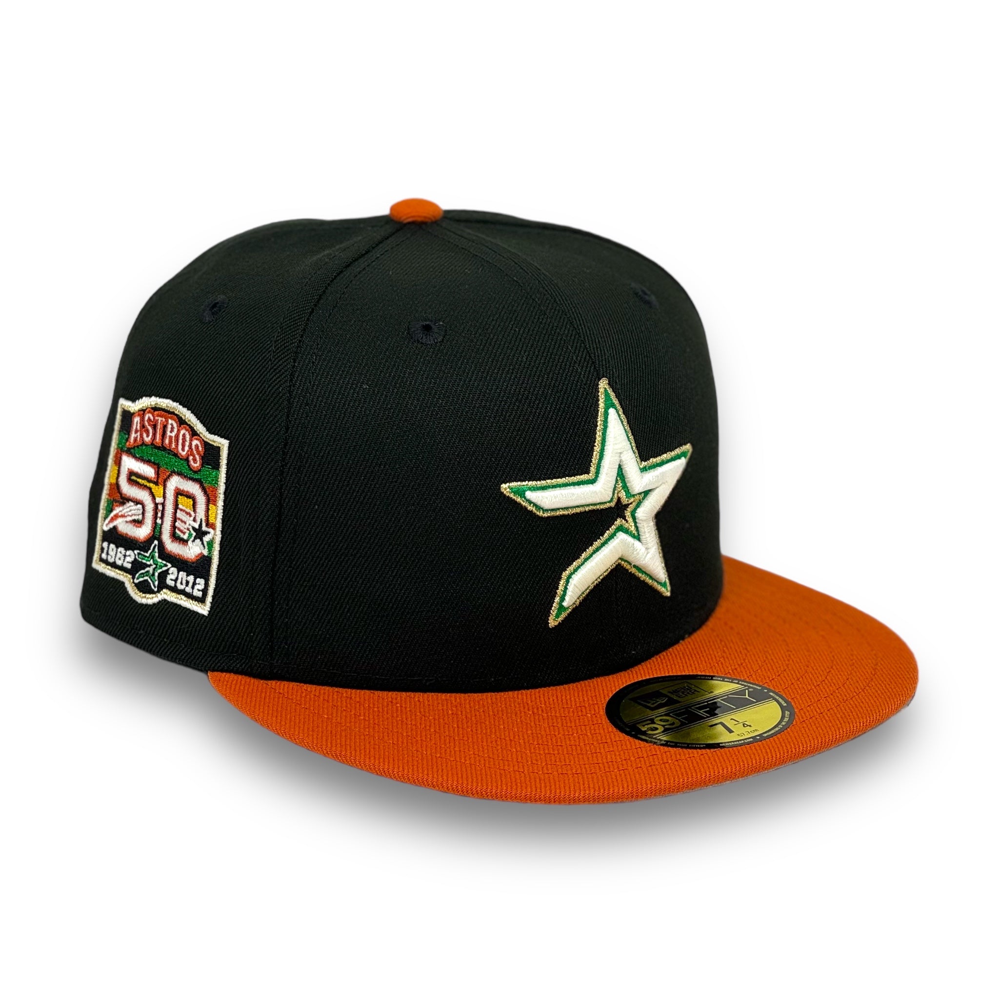 HOUSTON ASTROS (BLK/ RUST) 50TH ANNIVERSARY NEW ERA 59FIFTY FITTED (GLOW IN THE DARK)