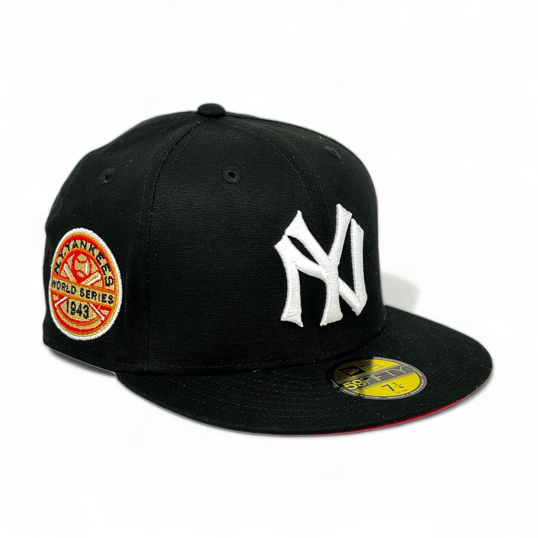 NEW YORK YANKEES (BLACK) (1943 WORLD SERIES) NEW ERA 59FIFTY FITTED (RED UNDER VISOR)