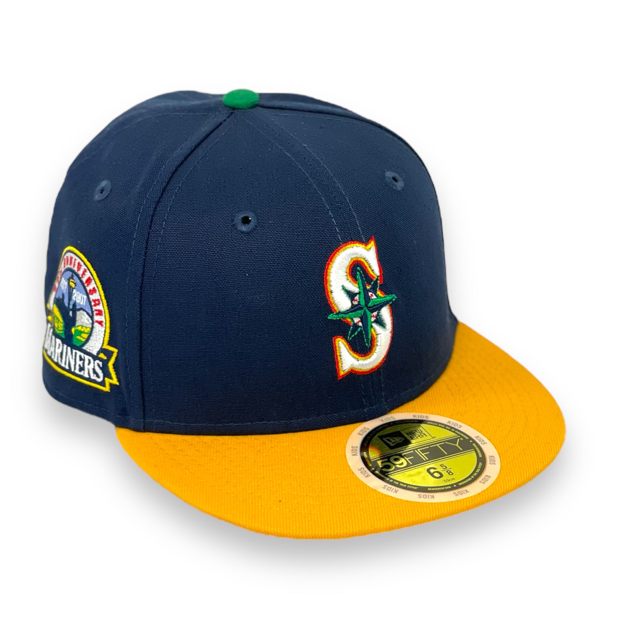 Kids Seattle Mariners (30th Anniversary) New Era 59FIFTY Fitted (Green Under Visor)