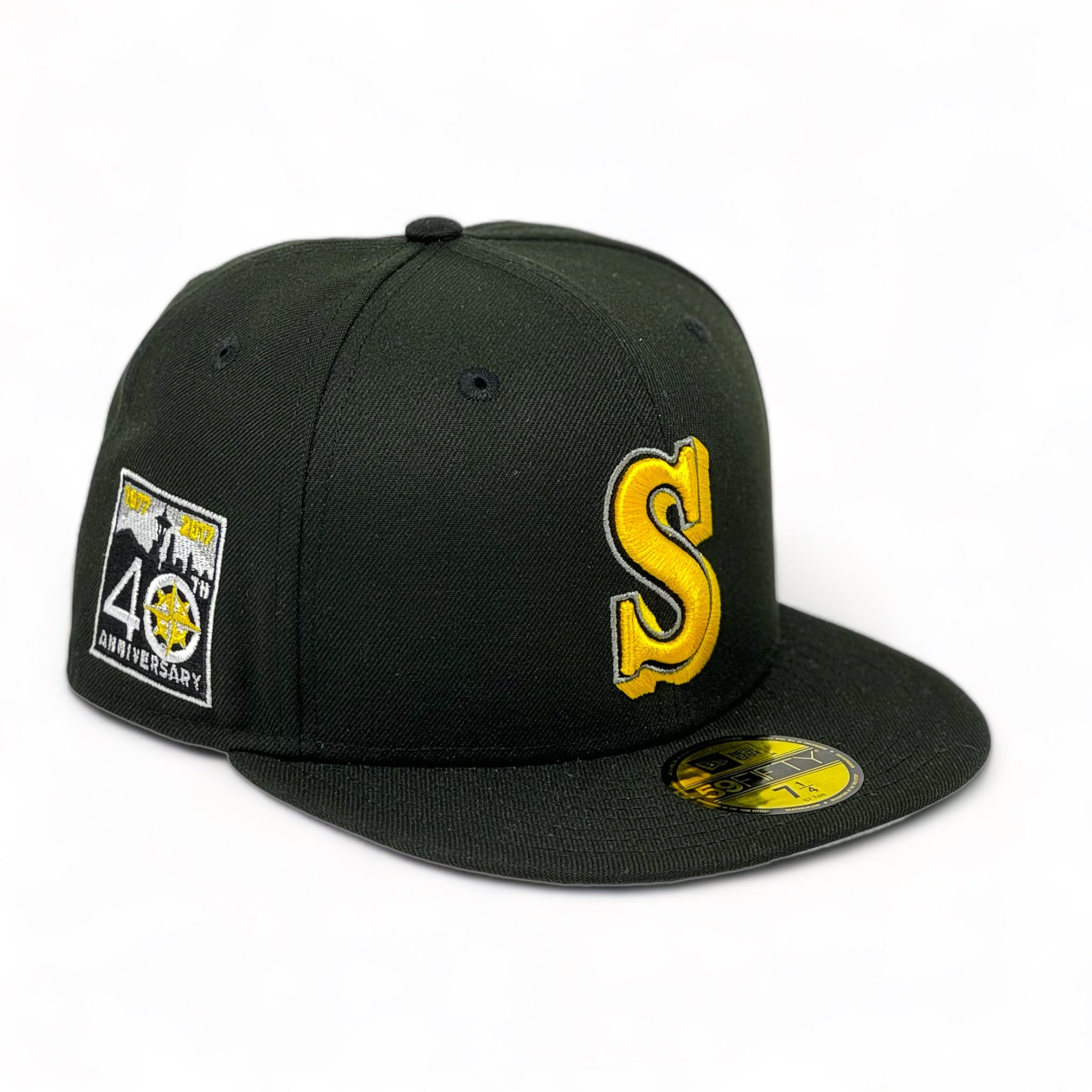 SEATTLE MARINERS (BLK/YELLOW) 40TH ANN NEW ERA 59FIFTY EXCLUSIVE FITTED