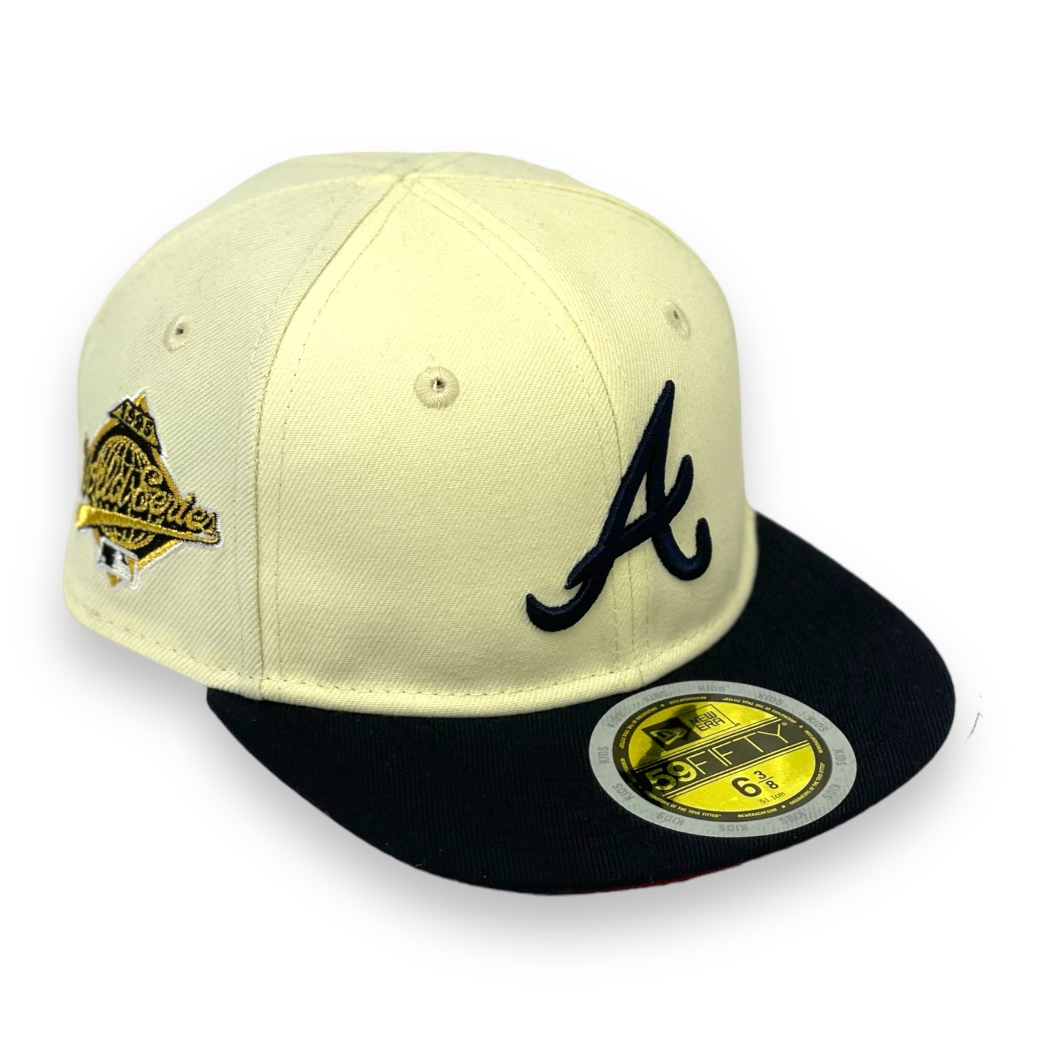 Atlanta Braves New Era Undervisor 59FIFTY Fitted Hat - White/Red