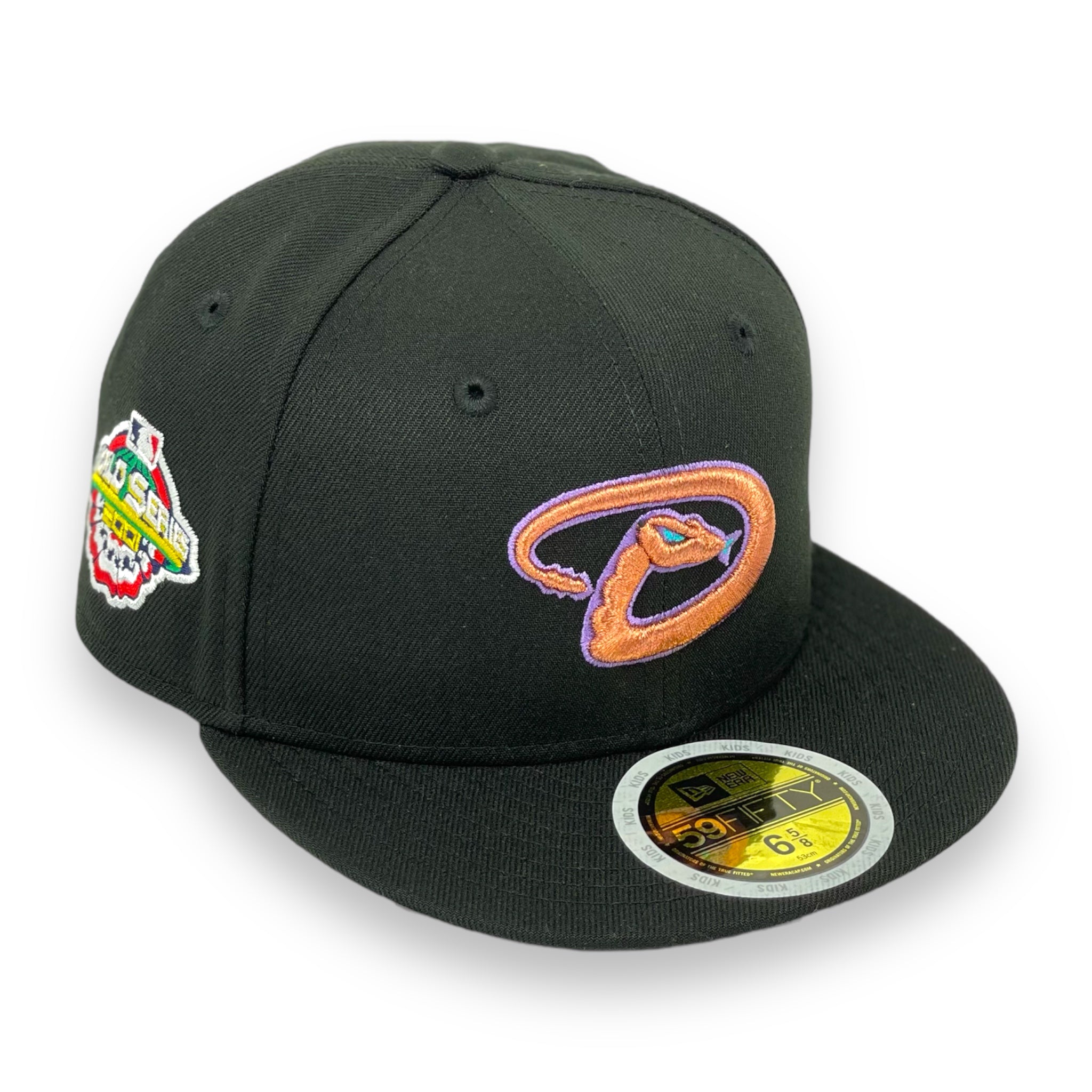 KIDS ARIZONA DIAMONDBACKS BLACK 2001 WORLD SERIES NEW ERA 59FIFTY FITTED