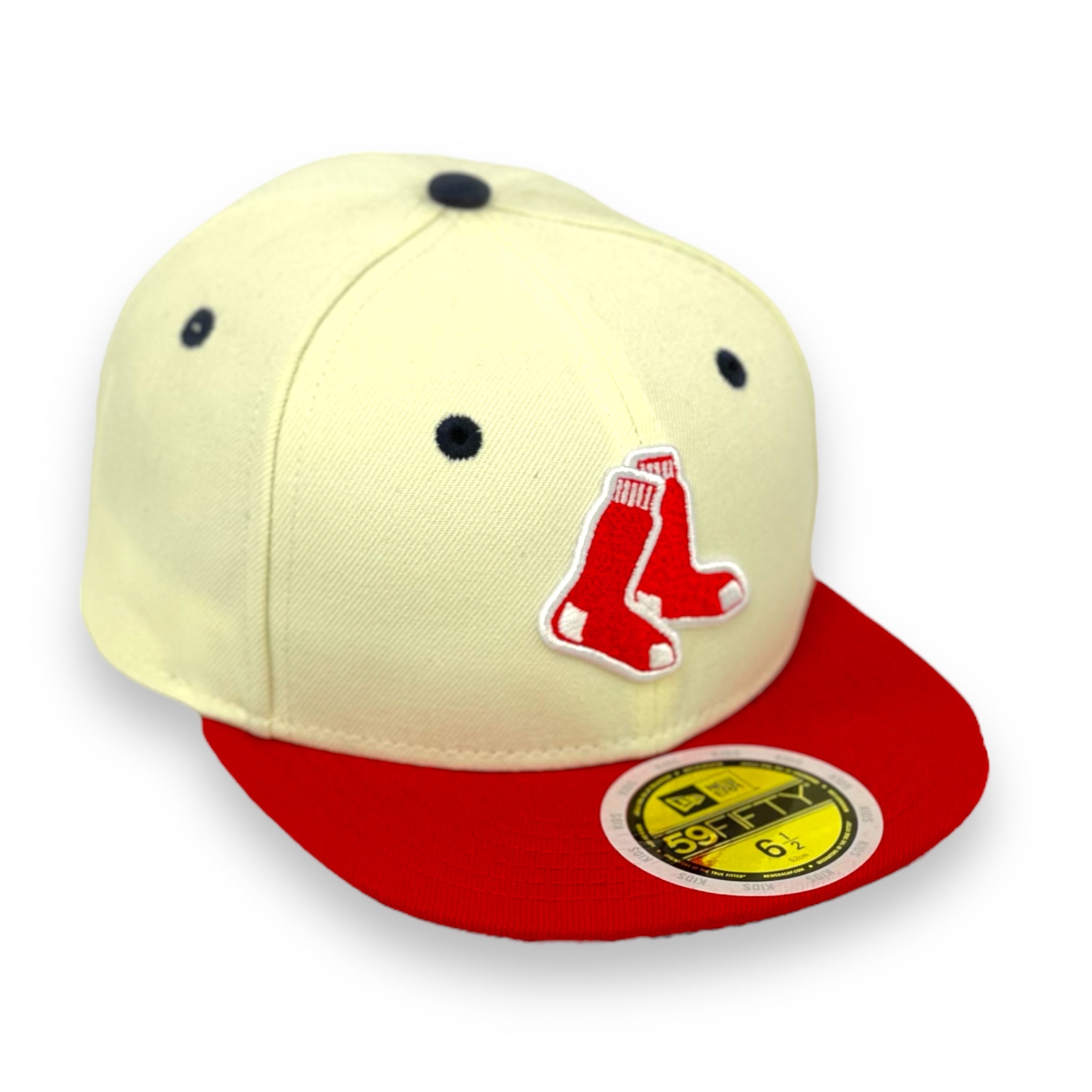 “KIDS” - BOSTON REDSOX (OFF-WHITE) NEW ERA 59FIFTY FITTED