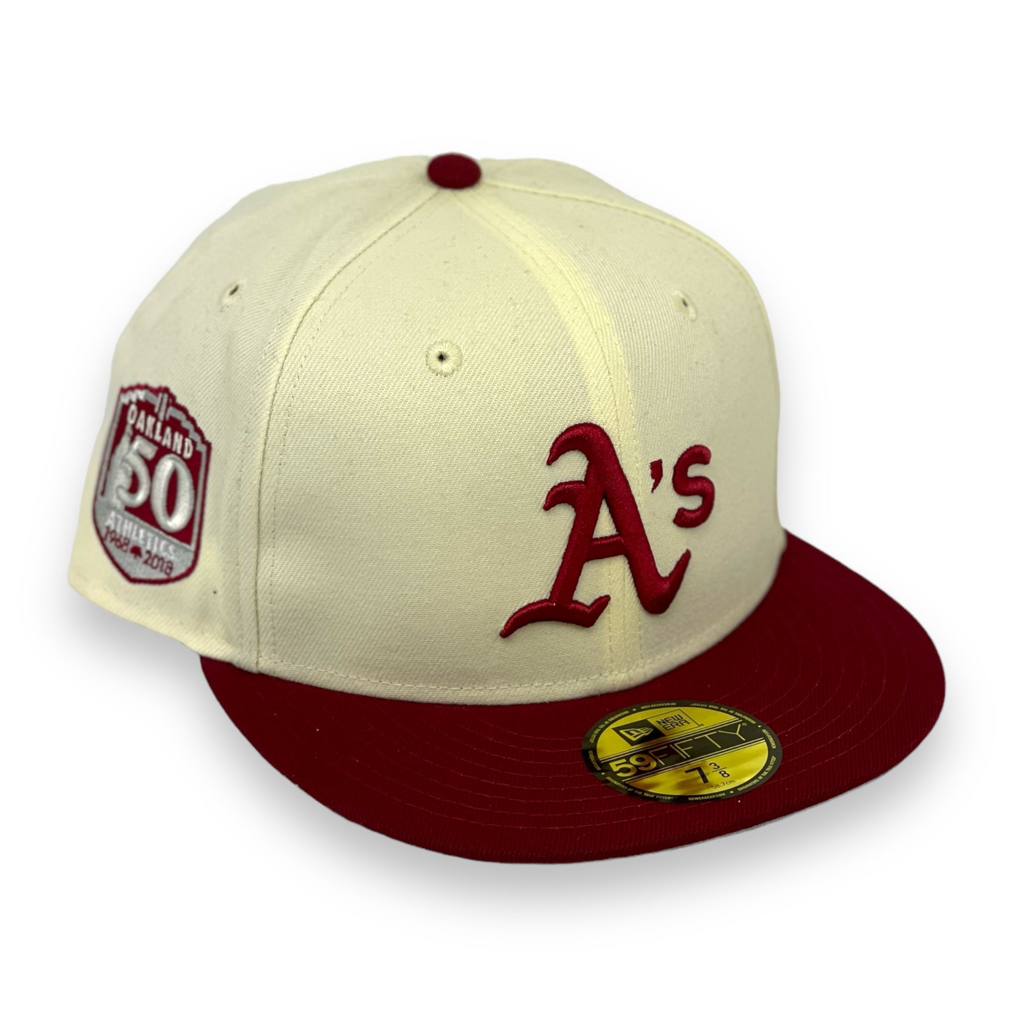 OAKLAND ATHLETICS (OFF-WHITE) (50TH ANNIVERSARY 1968-2018) NEW ERA 59FIFTY FITTED
