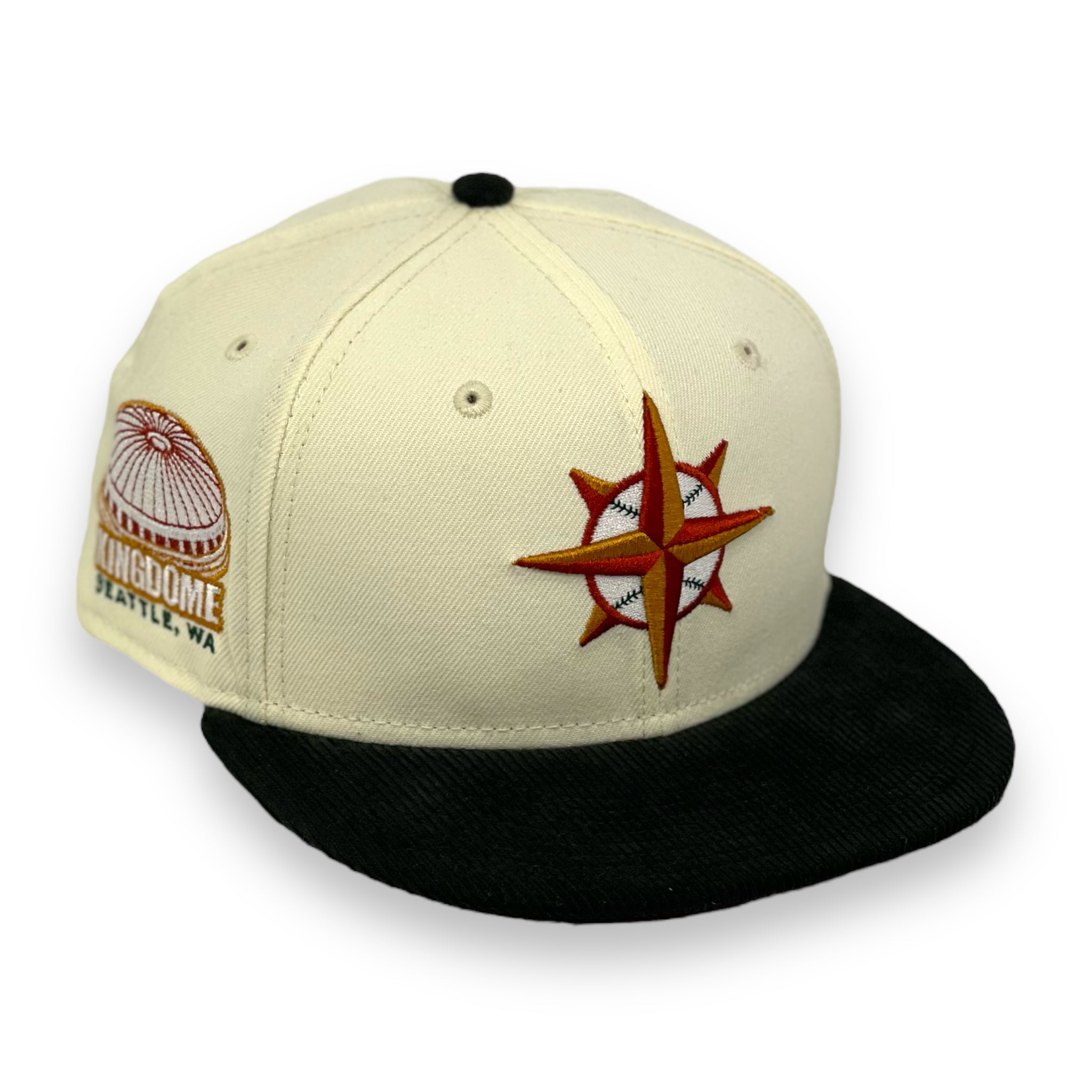 SEATTLE MARINERS (OFF-WHITE) KINGDOME NEW ERA 59FIFTY FITTED (RED UNDER VISOR)