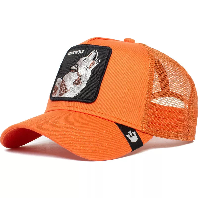 GOORIN BROS THE LONE WOLF (ORANGE) TRUCKER SNAPBACK