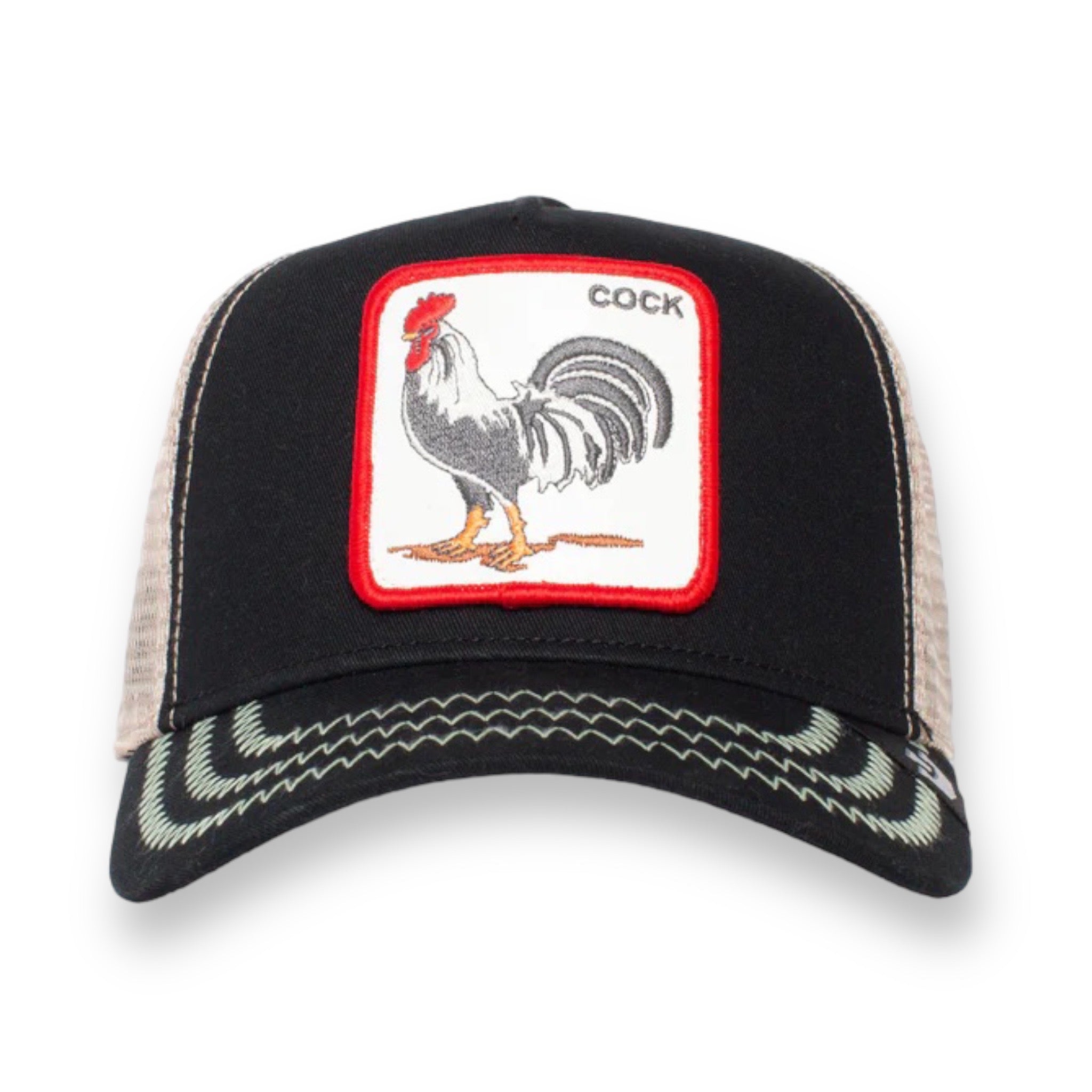 GOORIN BROS THE COCK (BLACK) TRUCKER MESH SNAPBACK