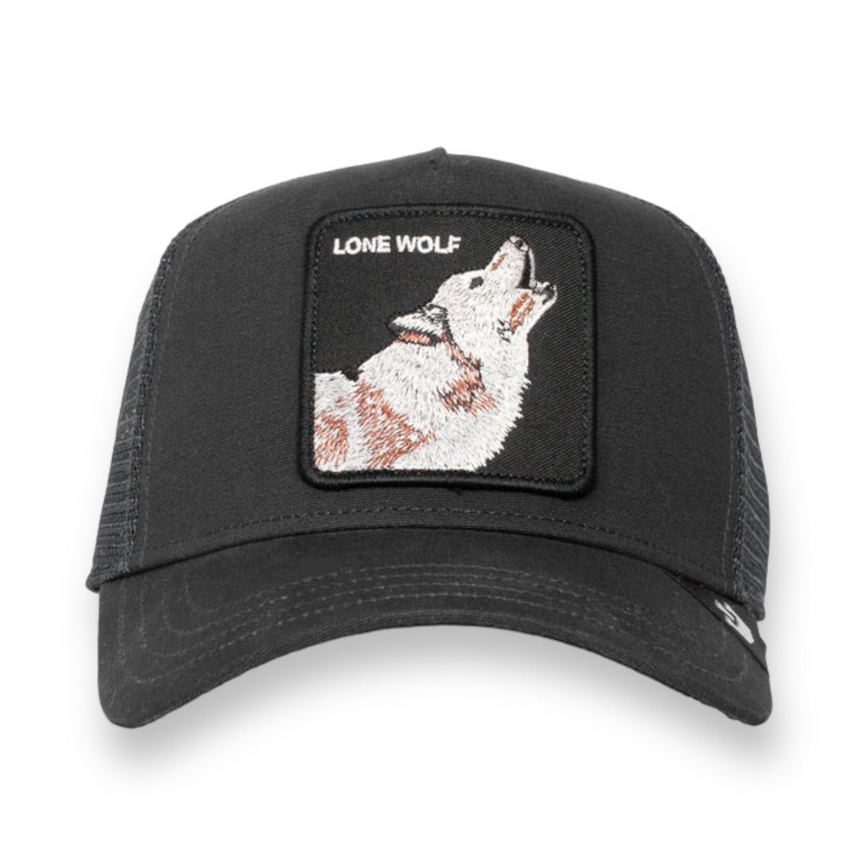 GOORIN BROS THE LONE WOLF (BLACK) TRUCKER MESH SNAPBACK