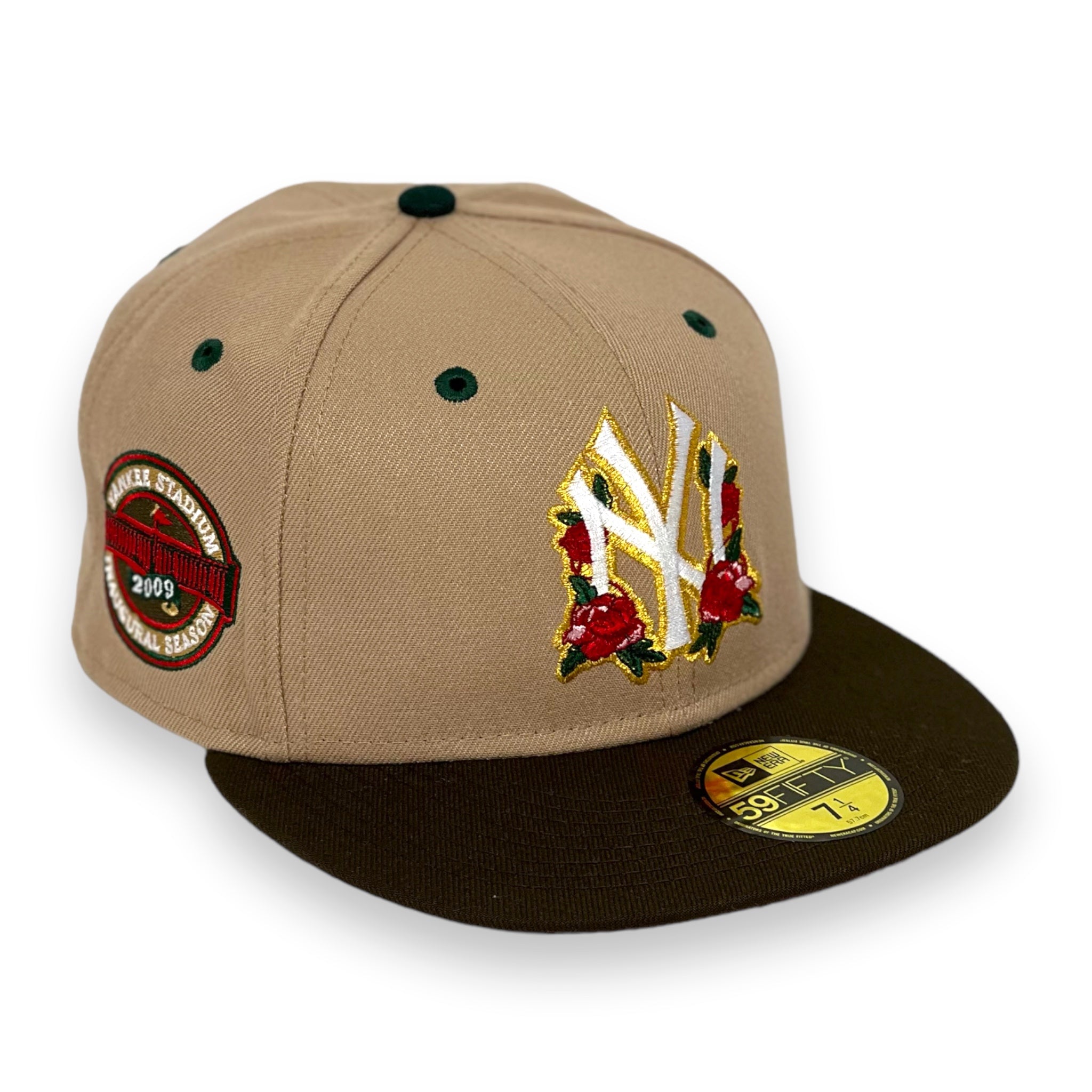 NEW YORK YANKEES (CAMEL ROSES) (2009 INAUGURAL SEASON) NEW ERA 59FIFTY FITTED (RED UNDER VISOR)