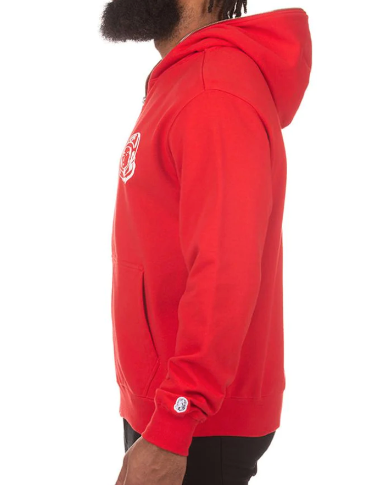 BBC RED HELMET ZIP HOODIE