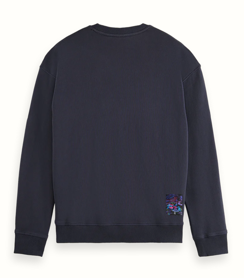 SCOTCH&SODA BLOCK TEXTURE POCKET SWEATSHIRT