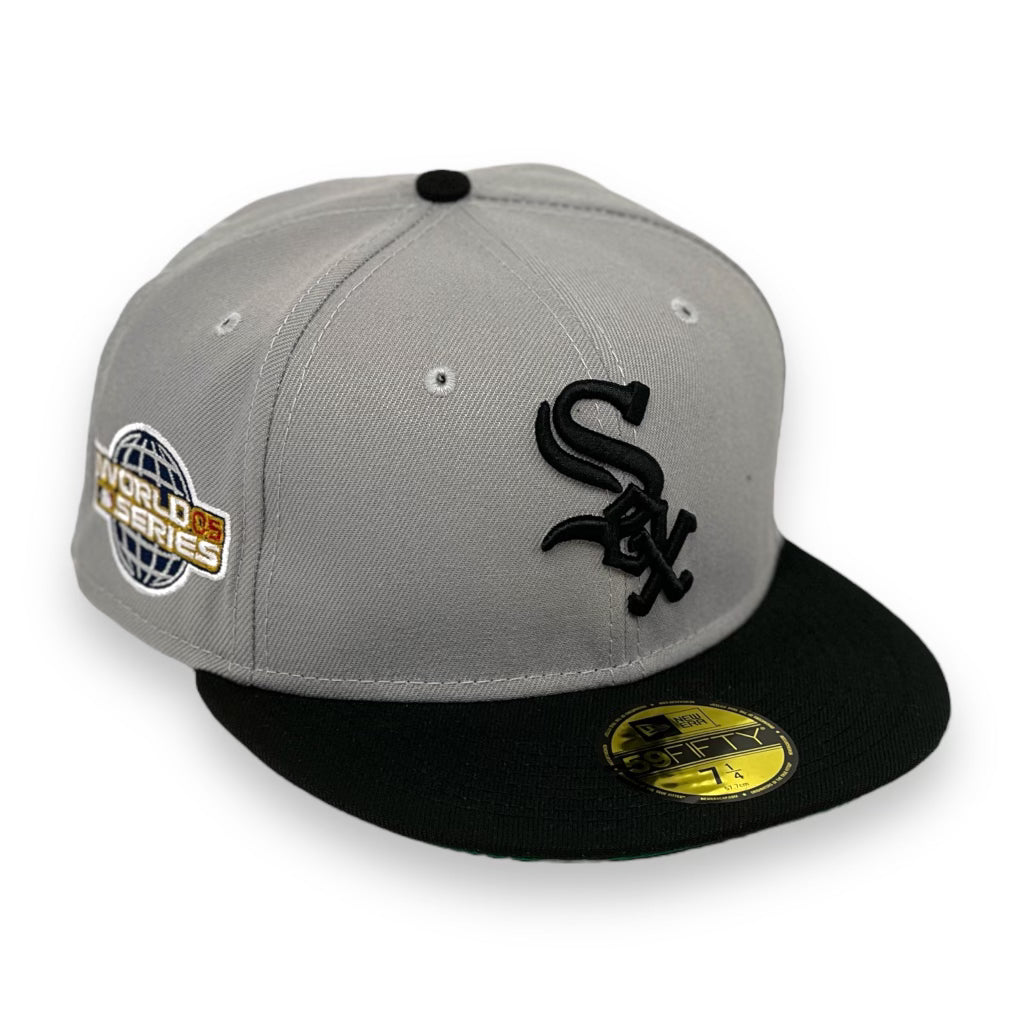CHICAGO WHITESOX (GREY) "2005 WS X 2003 ASG" NEW ERA 59FIFTY FITTED (GREEN UNDER VISOR)