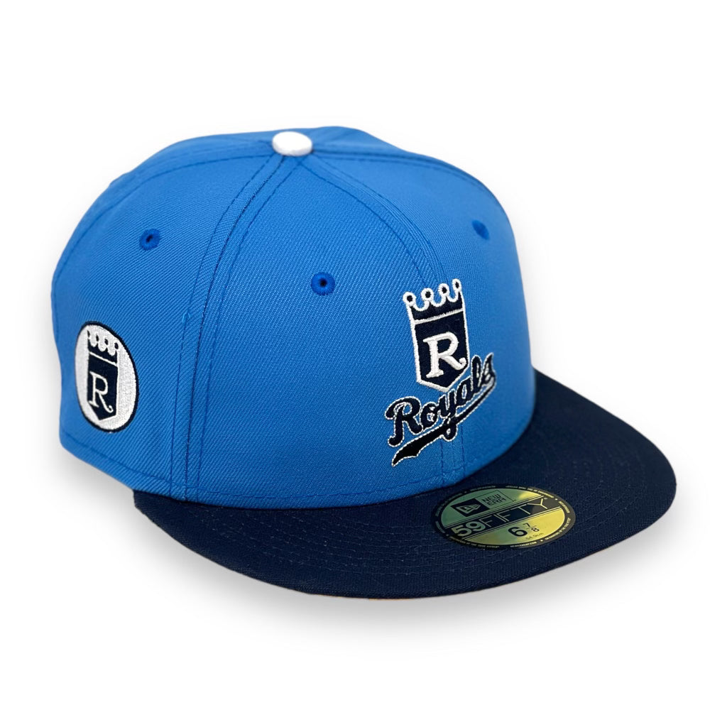 KANSAS CITY ROYALS (AF-BLUE) NEW ERA 59FIFTY FITTED (YELLOW UNDER VISOR)
