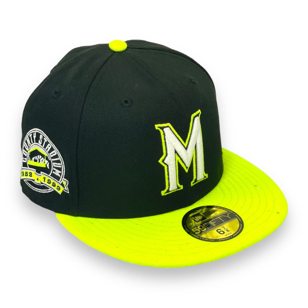 MILWAUKEE BREWERS "COUNTY STADIUM 1953-1999" NEW ERA 59FIFTY FITTED (GREY UNDER VISOR)