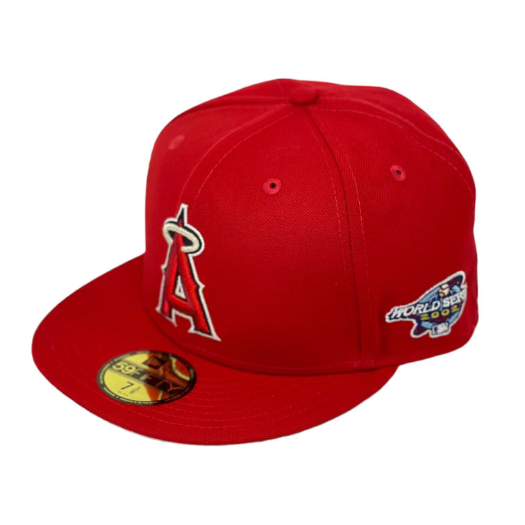 LOS ANGELES ANGELS OF ANAHEIM "2002 WORLD SERIES" NEW ERA 59FIFTY FITTED (GREY BRIM)