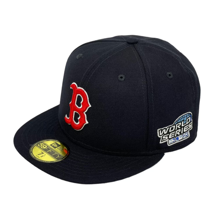BOSTON RED SOX "2004 WORLD SERIES" NEW ERA 59FIFTY FITTED (GREY BRIM)