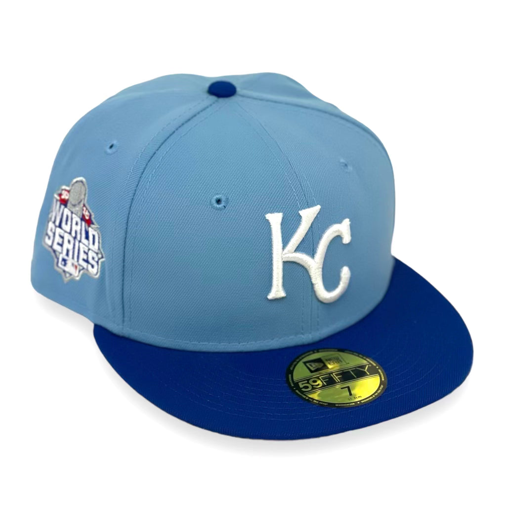 KANSAS CITY ROYALS "2015 WS X 2012 ASG" NEW ERA 59FIFTY FITTED (GREY UNDER VISOR)