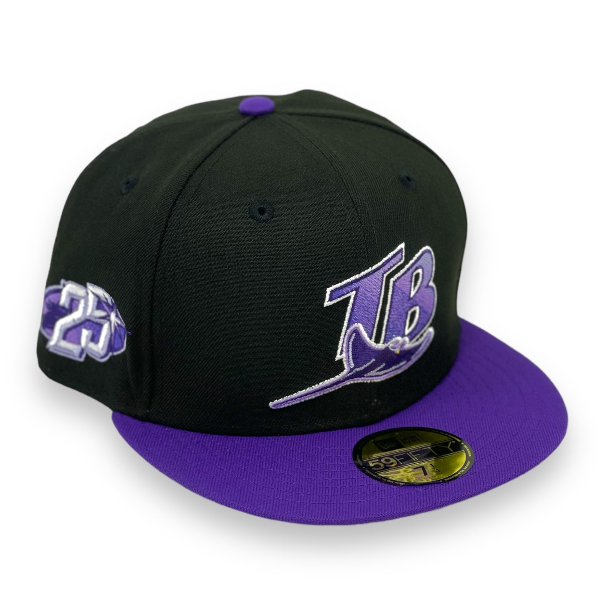 TAMPA BAY DEVIL RAYS (BLACK) (25TH ANN) NEW ERA 59FIFTY FITTED