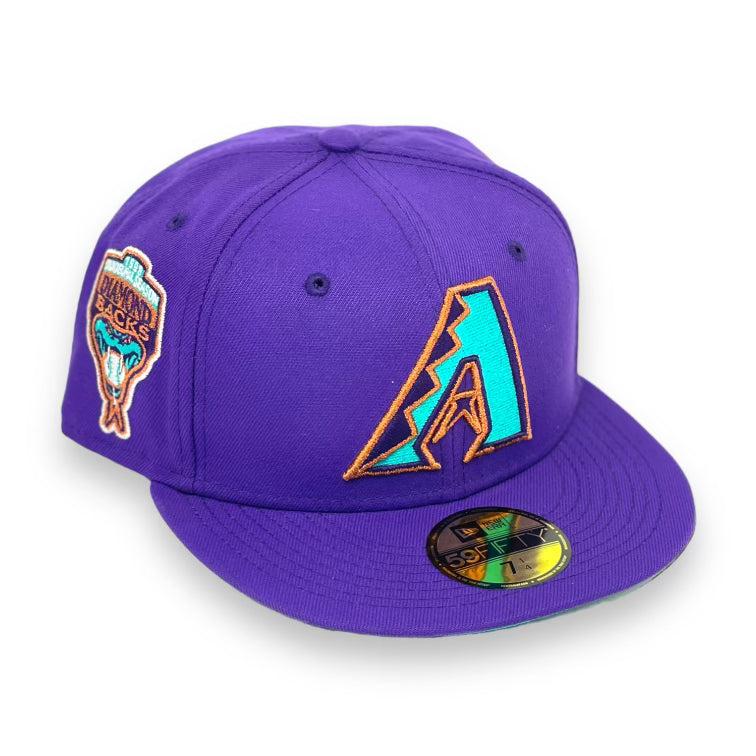 Arizona Diamondbacks (Purple) 1998 Inaugural Season New Era 59FIFTY Fitted (Teal Under Visor)