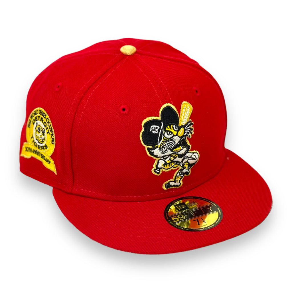 DETROIT TIGERS (50TH ANNIVERSARY) NEW ERA 59FIFTY FITTED (GOLD UNDER VISOR) (S)