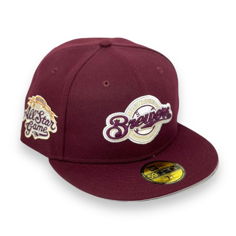 MILWAUKEE BREWERS (MAROON) (2002 ALLSTARGAME) NEW ERA 59FIFTY FITTED (GREY UNDEVISOR)