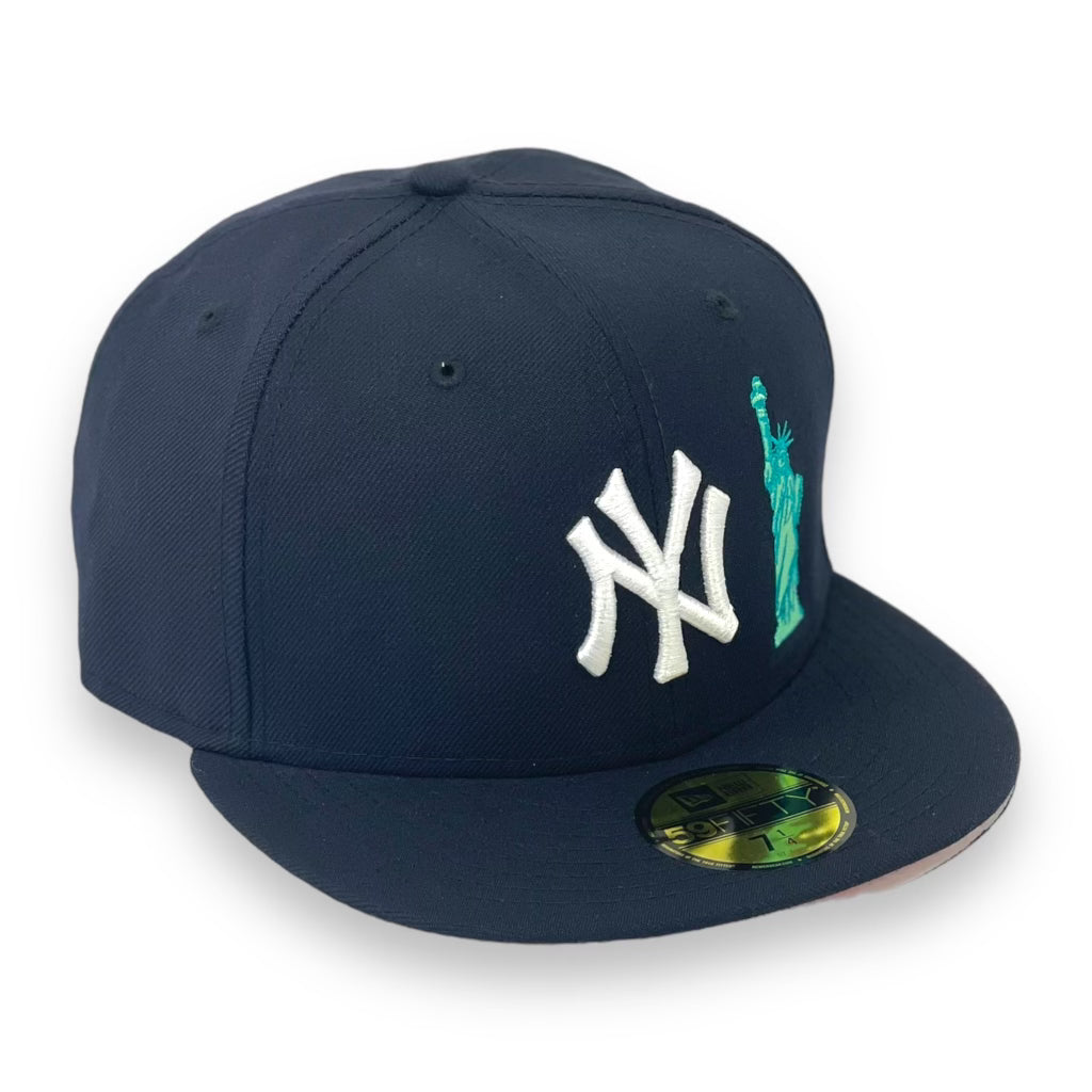 NEW YORK YANKEES (NAVY) "LADY LIBERTY" NEW ERA 59FIFTY (RED UNDER VISOR)