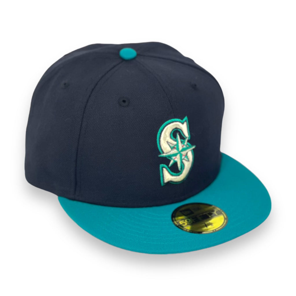 SEATTLE MARINERS (1993-2003 HOME) 59FIFTY FITTED (AQUA VISOR)