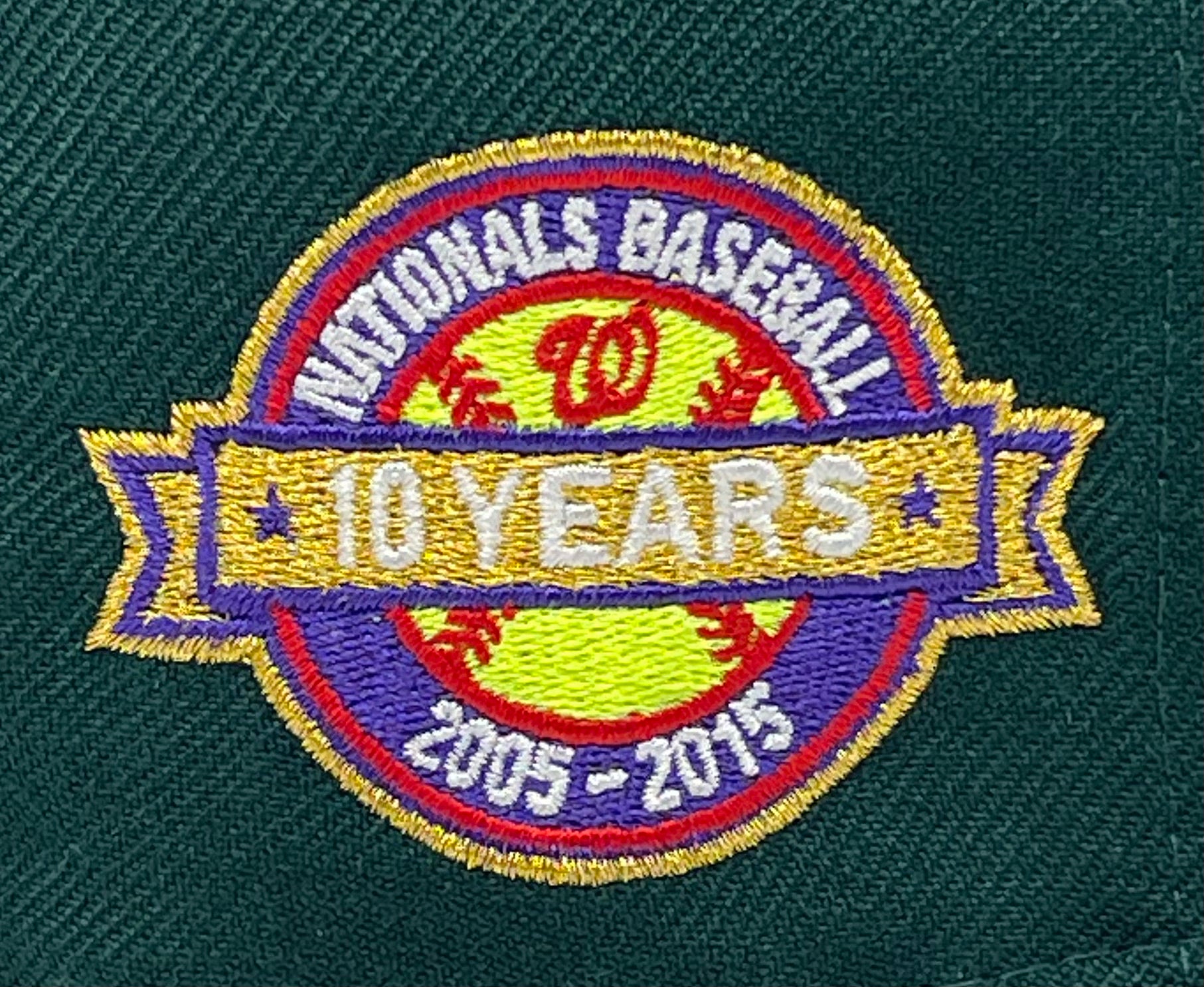 WASHINGTON NATIONALS (DK-GREEN) (10TH ANN 2005-2015) NEW ERA 59FIFTY FITTED