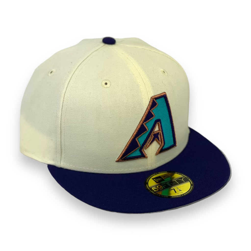 ARIZONA DIAMONDBACKS (OFF-WHITE) (1998 HOME) NEW ERA 59FIFTY FITTED (GREY UNDER VISOR)