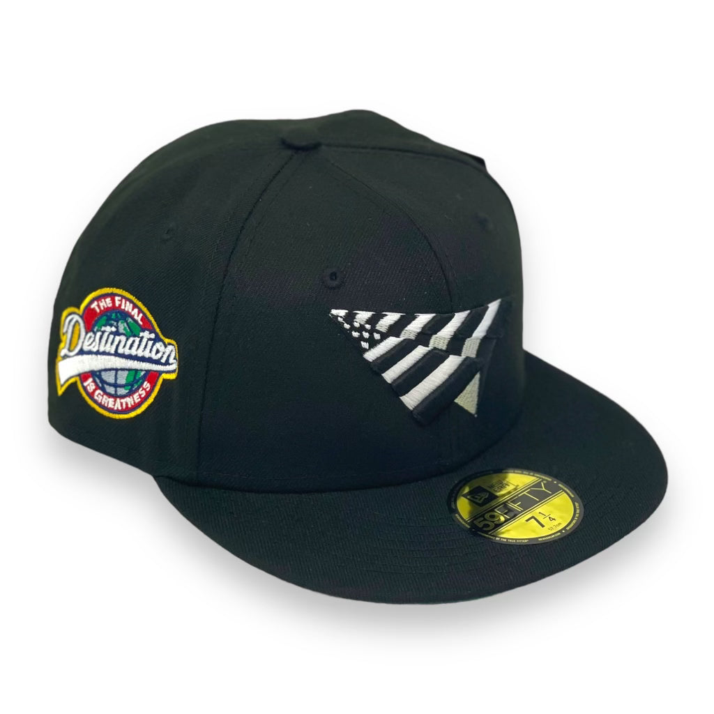 PAPER PLANES FINAL DESTINATION (BLACK) FITTED (GREEN UNDER VISOR)