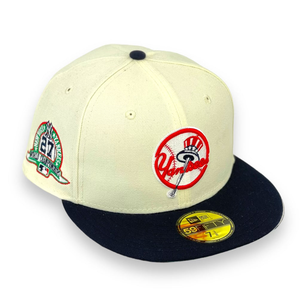 NEW YORK YANKEES (27X WS CHAMPIONS) NEW ERA 59FIFTY FITTED (GREEN UNDER VISOR) (S)