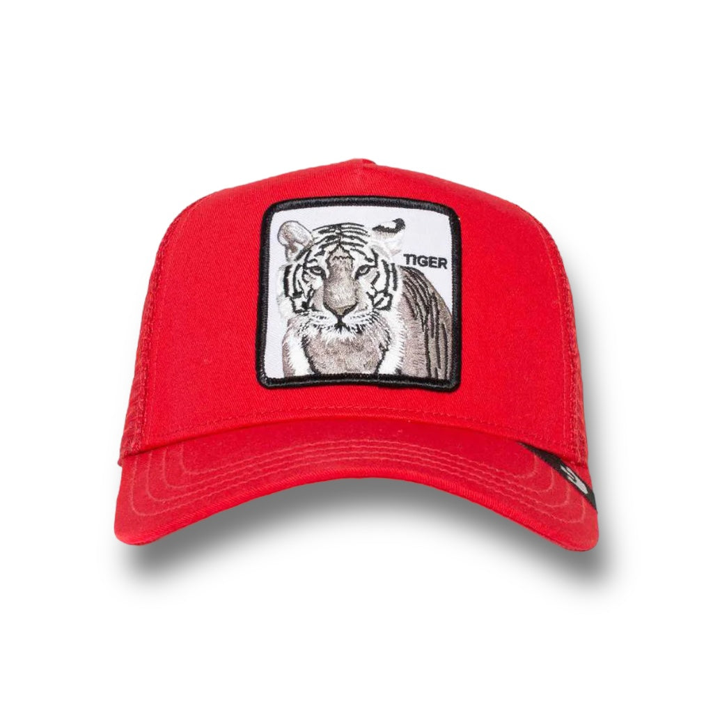 GOORIN BROS RED (THE WHITE TIGER) TRUCKER MESH SNAPBACK