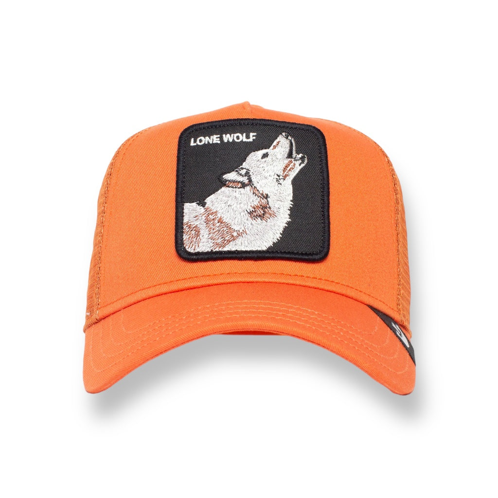 GOORIN BROS THE LONE WOLF (ORANGE) TRUCKER SNAPBACK